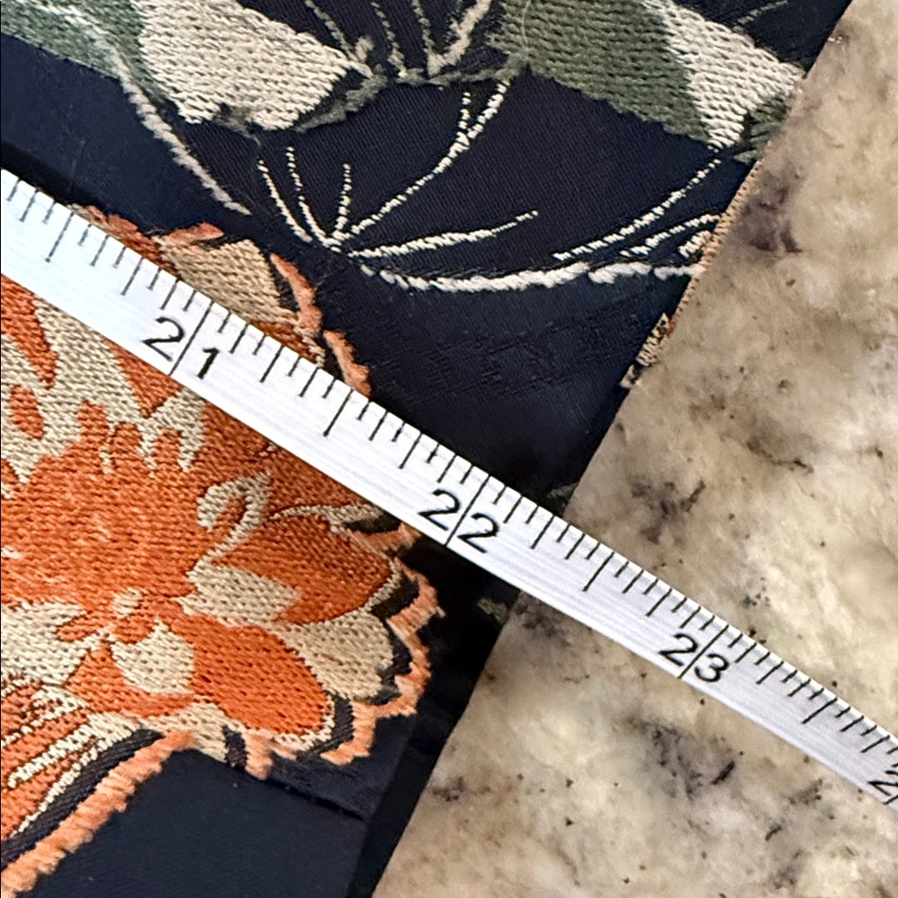 Salvatore Ferragamo Black Orange Floral Jacquard Blazer Silk Jacket IT 38 US 2”. - Picture 11 of 11